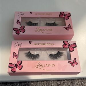 Lilly Lashes SASSY Butterfl’eyes Half Lash 3D Faux Mink Lot of 2 - NWT